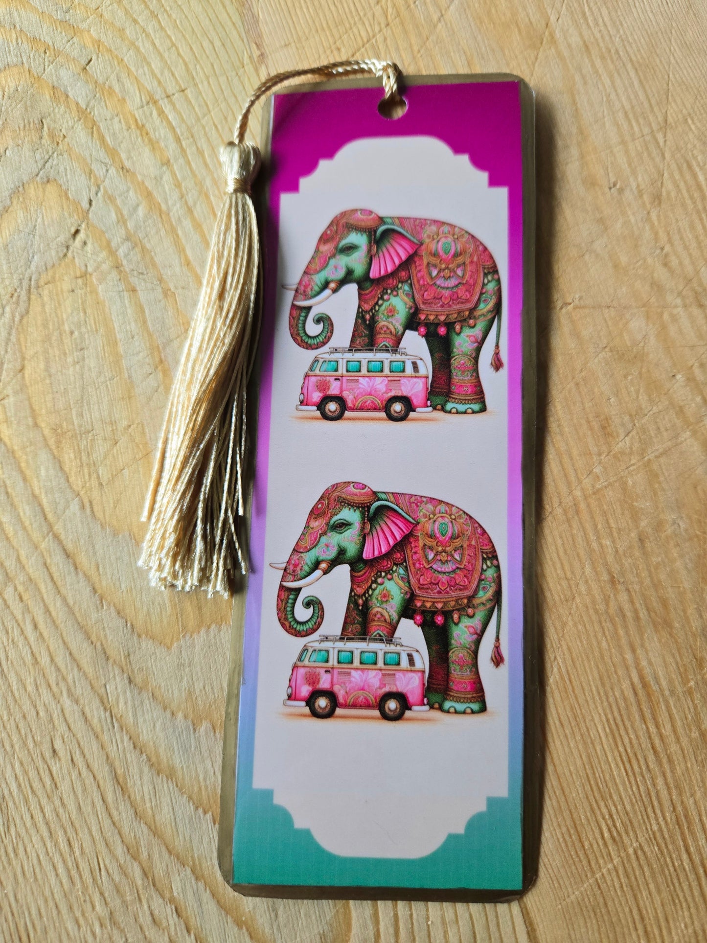 Elephant Campervan Bookmark