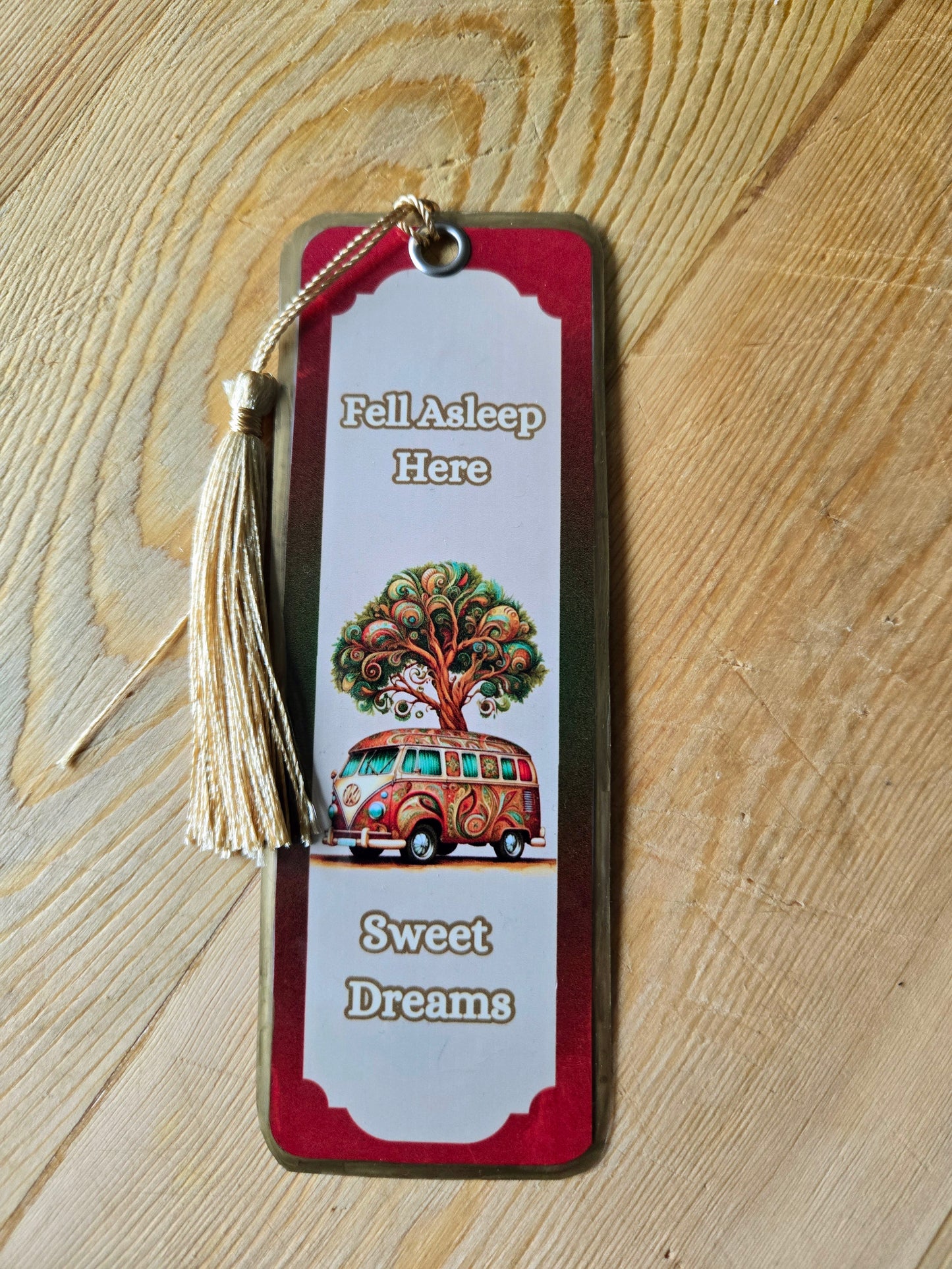 Red Goldy Campervan Bookmark
