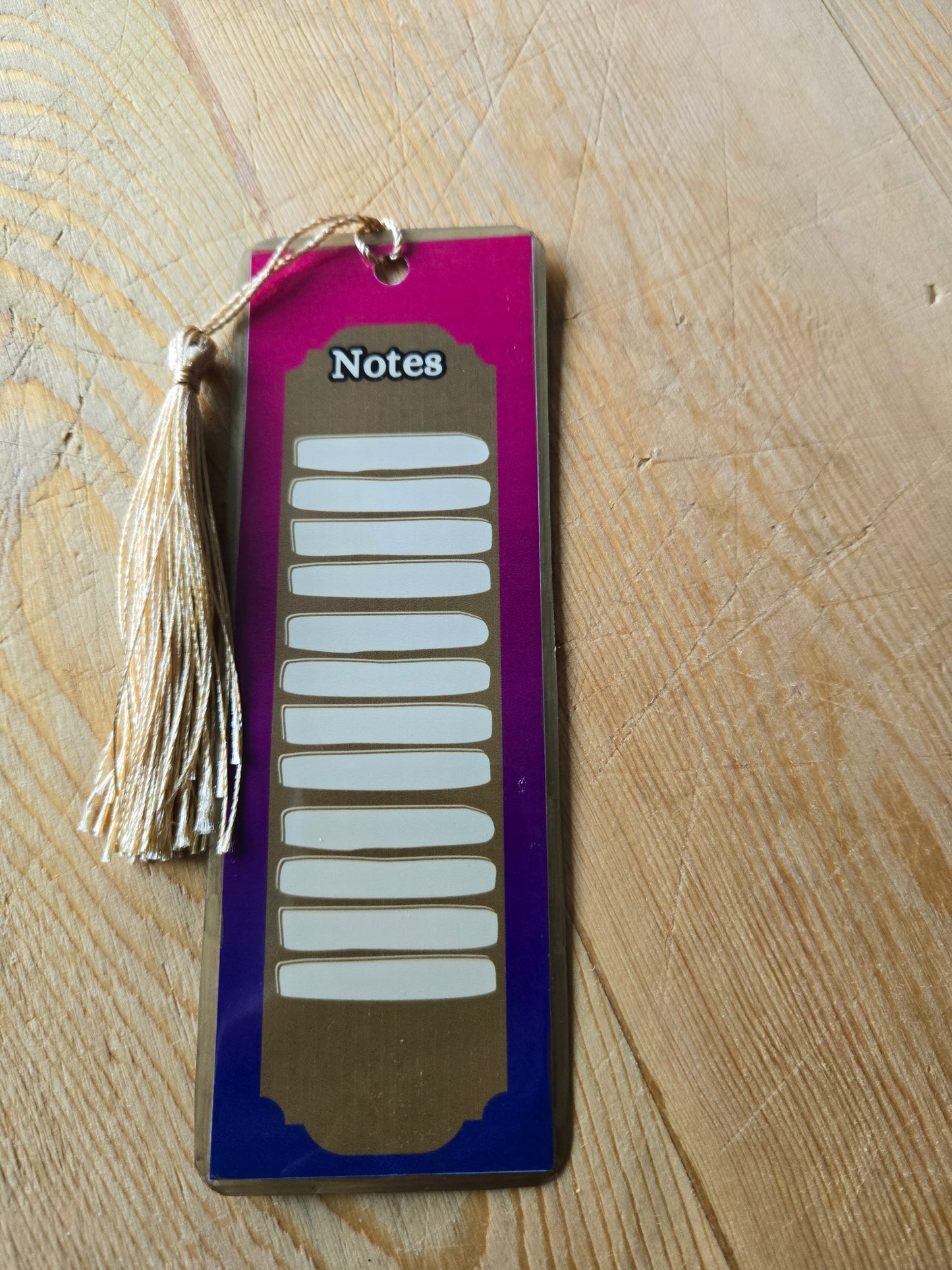 Goldy Pink Campervan Bookmark