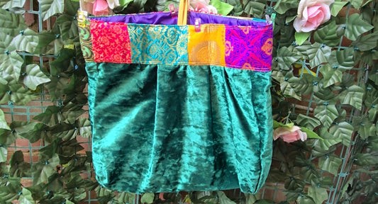 Litter Bag Green Velvet